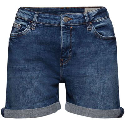 Stretch denim shorts