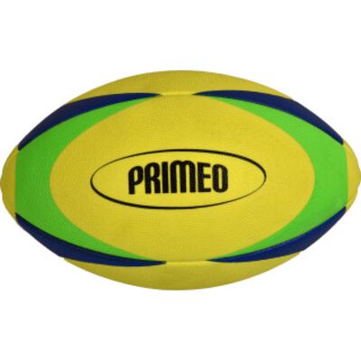 Rugbyball Primeo gelb/gr&uuml;n/blau OneSize
