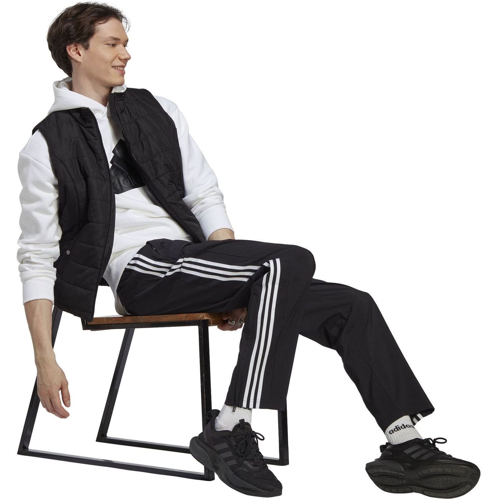 AEROREADY Essentials Stanford Open Hem Embroidered Small Logo Tracksuit Bottoms