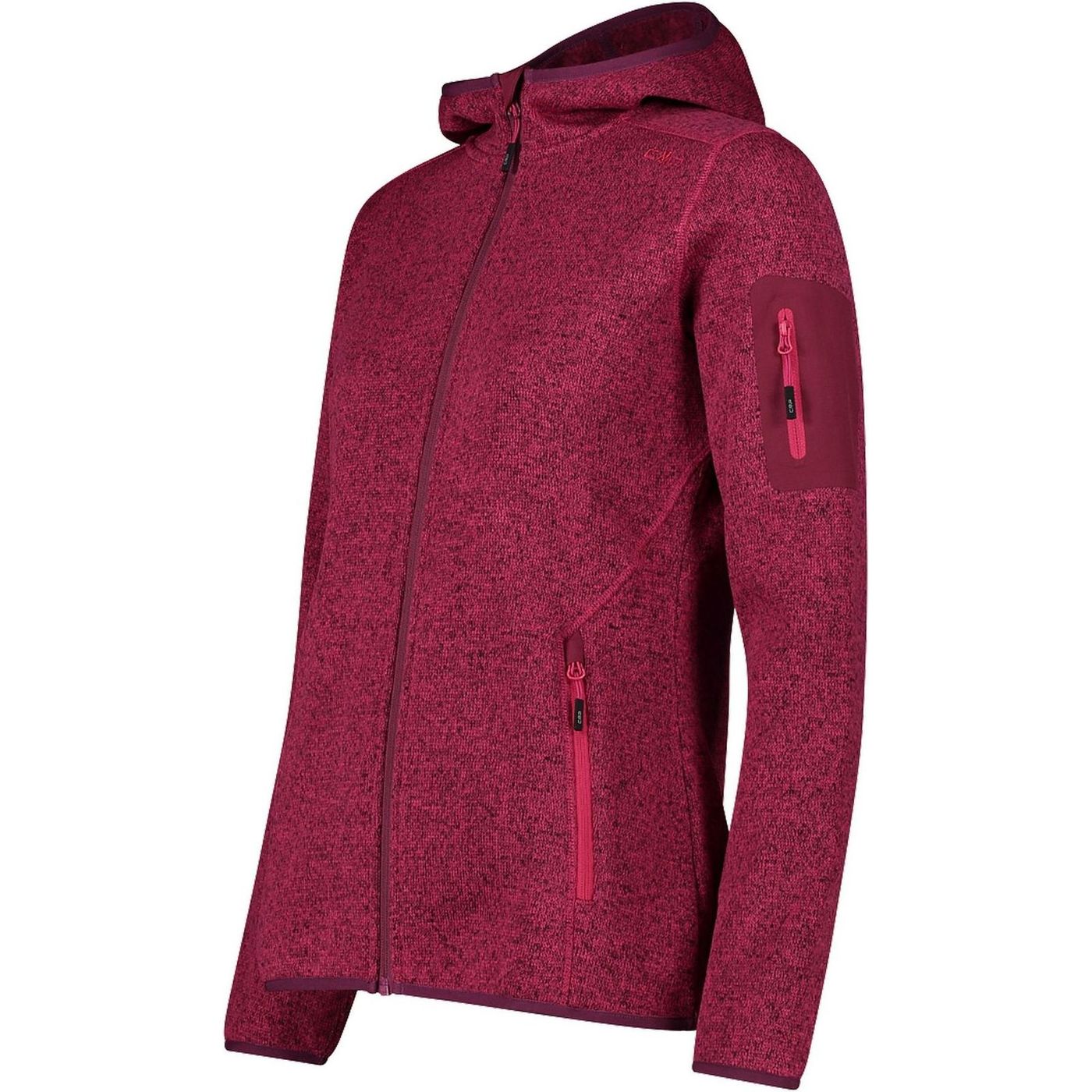Knitted Melange Hoody Woman 3H19826