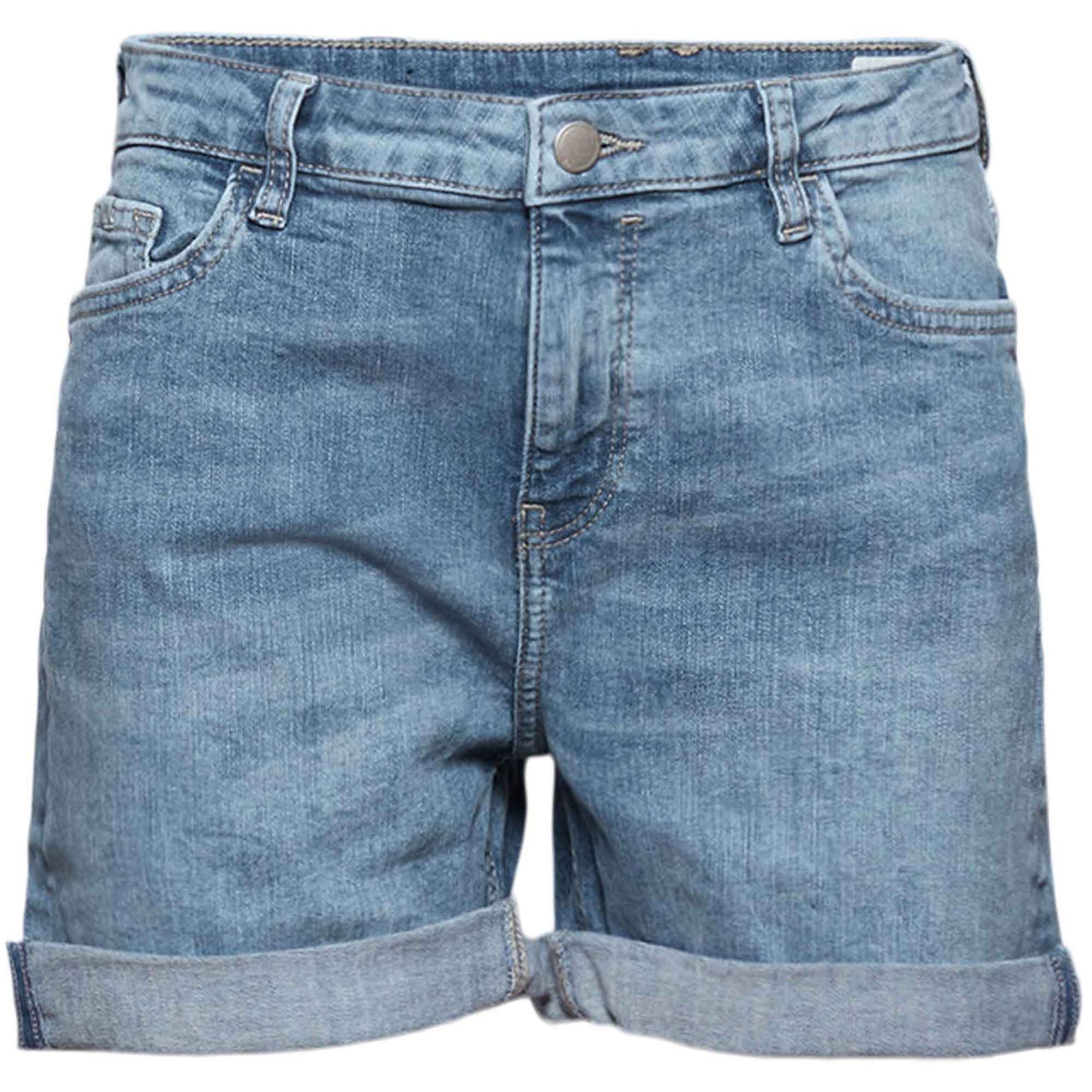 Stretch denim shorts