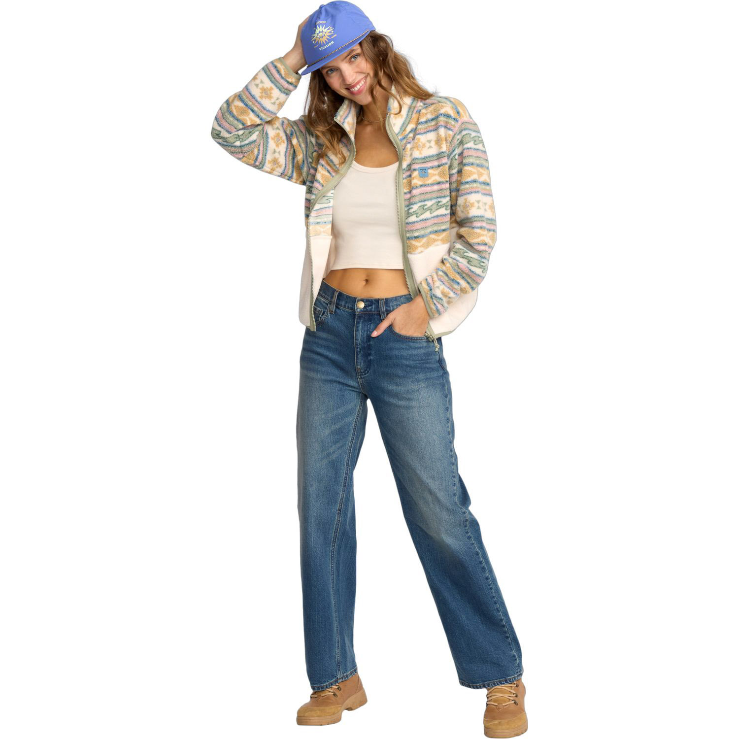Rock Jetty Mock Neck Zip Flc