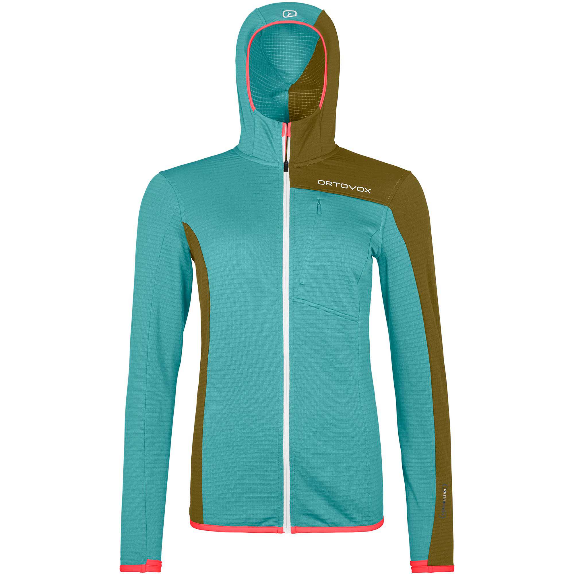 FLEECE LIGHT GRID HOODED JKT W