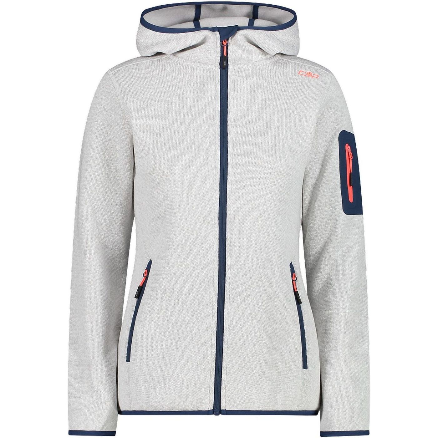 Knitted Melange Hoody Woman 3H19826