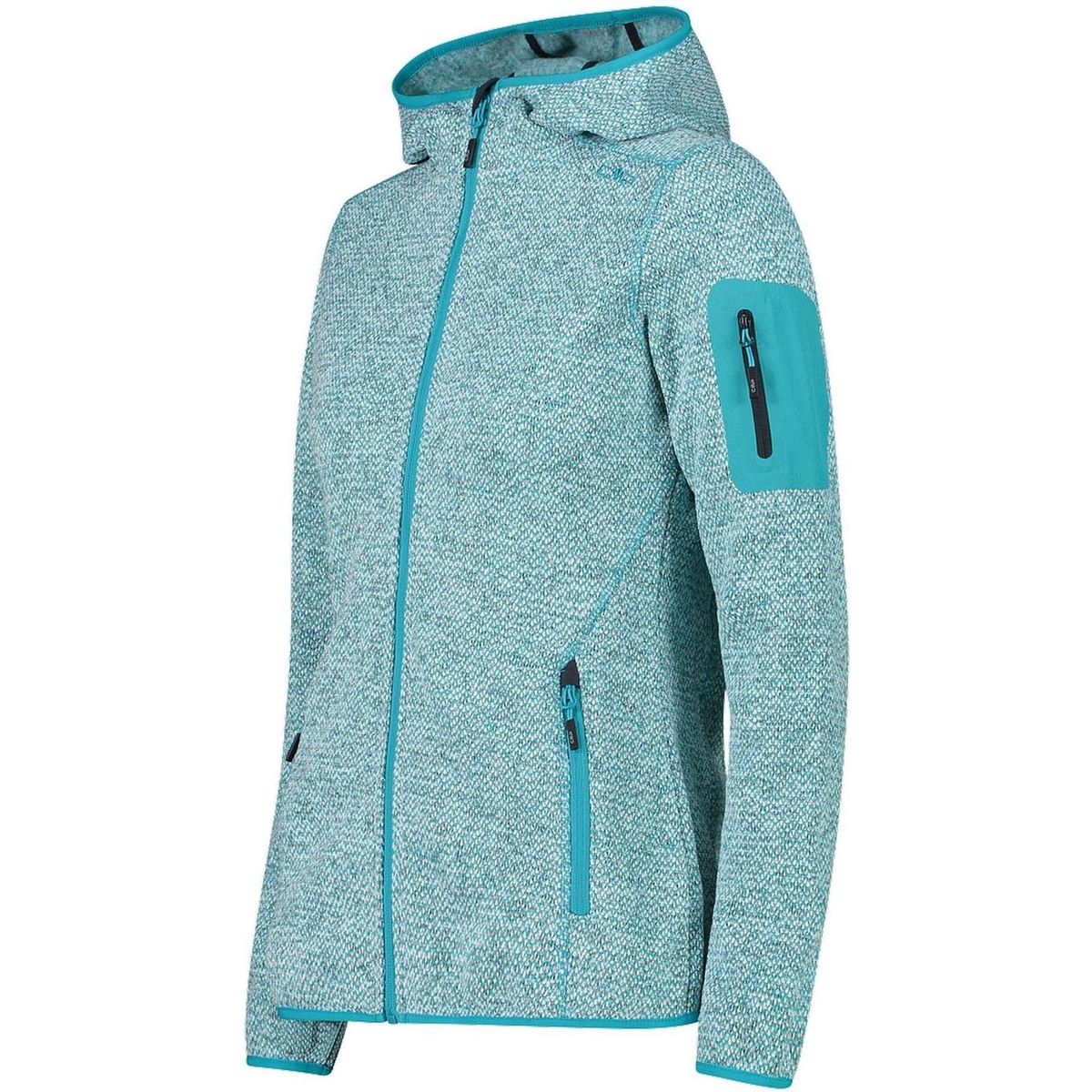 Knitted Melange Hoody Woman 3H19826
