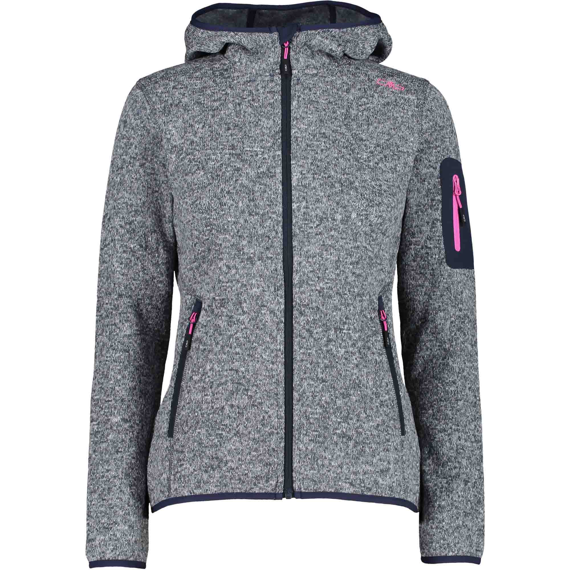 Knitted Melange Hoody Woman 3H19826