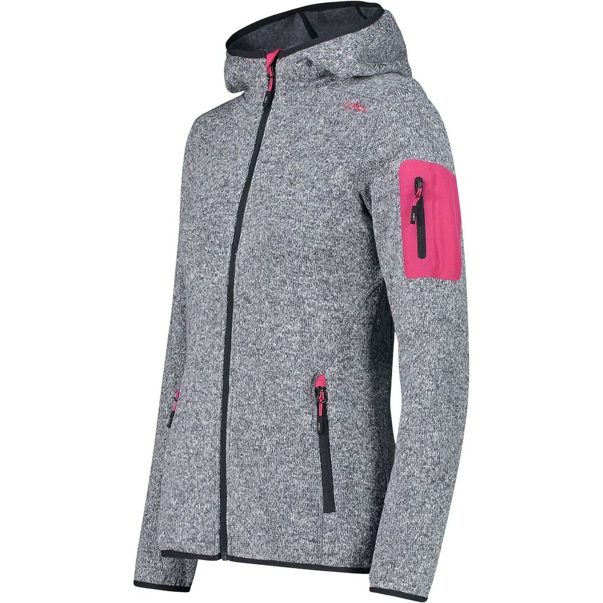 Knitted Melange Hoody Woman 3H19826