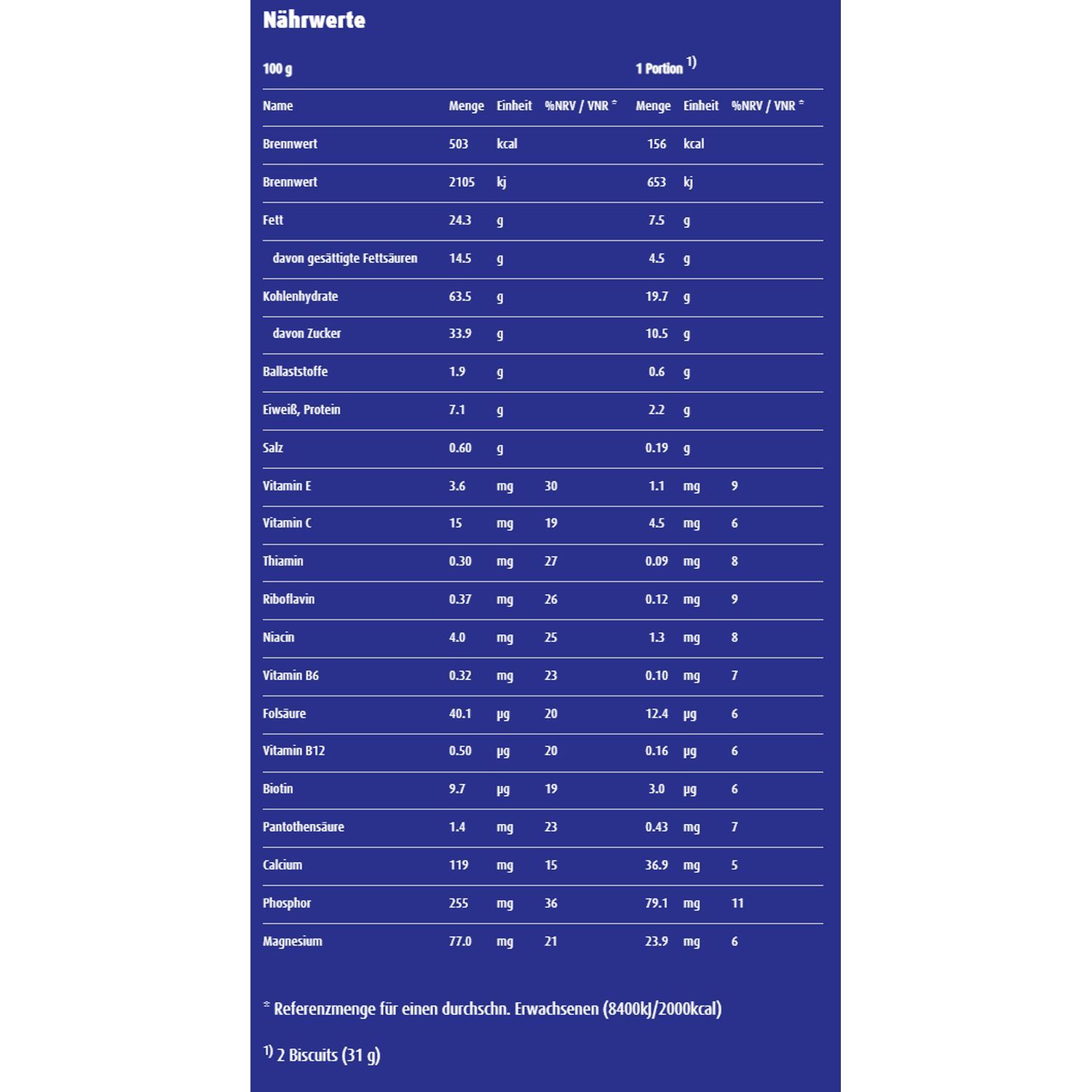 Crunchy Biscuits 62g