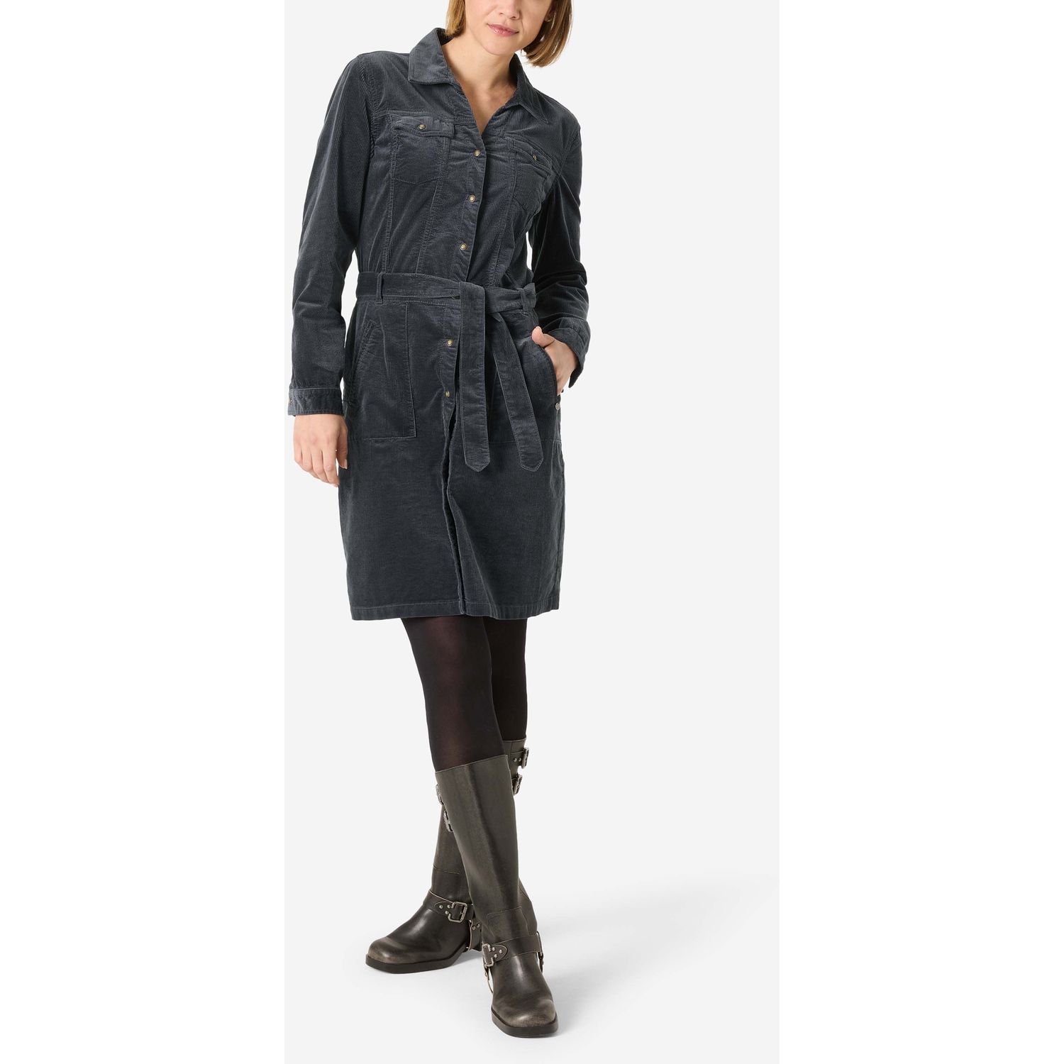 Cord Shirt Dress