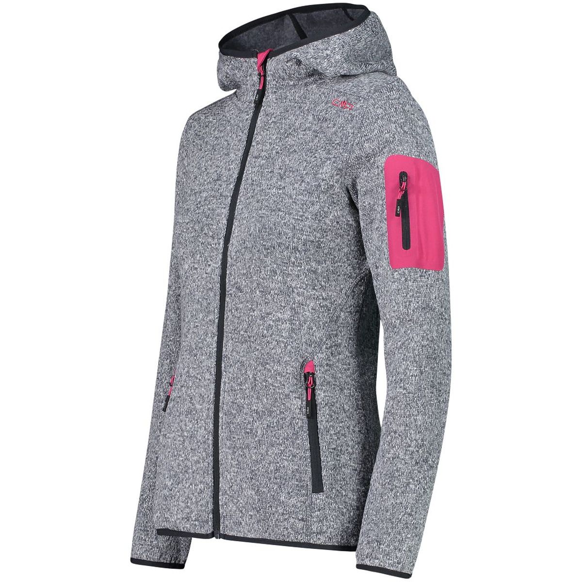 Knitted Melange Hoody Woman 3H19826